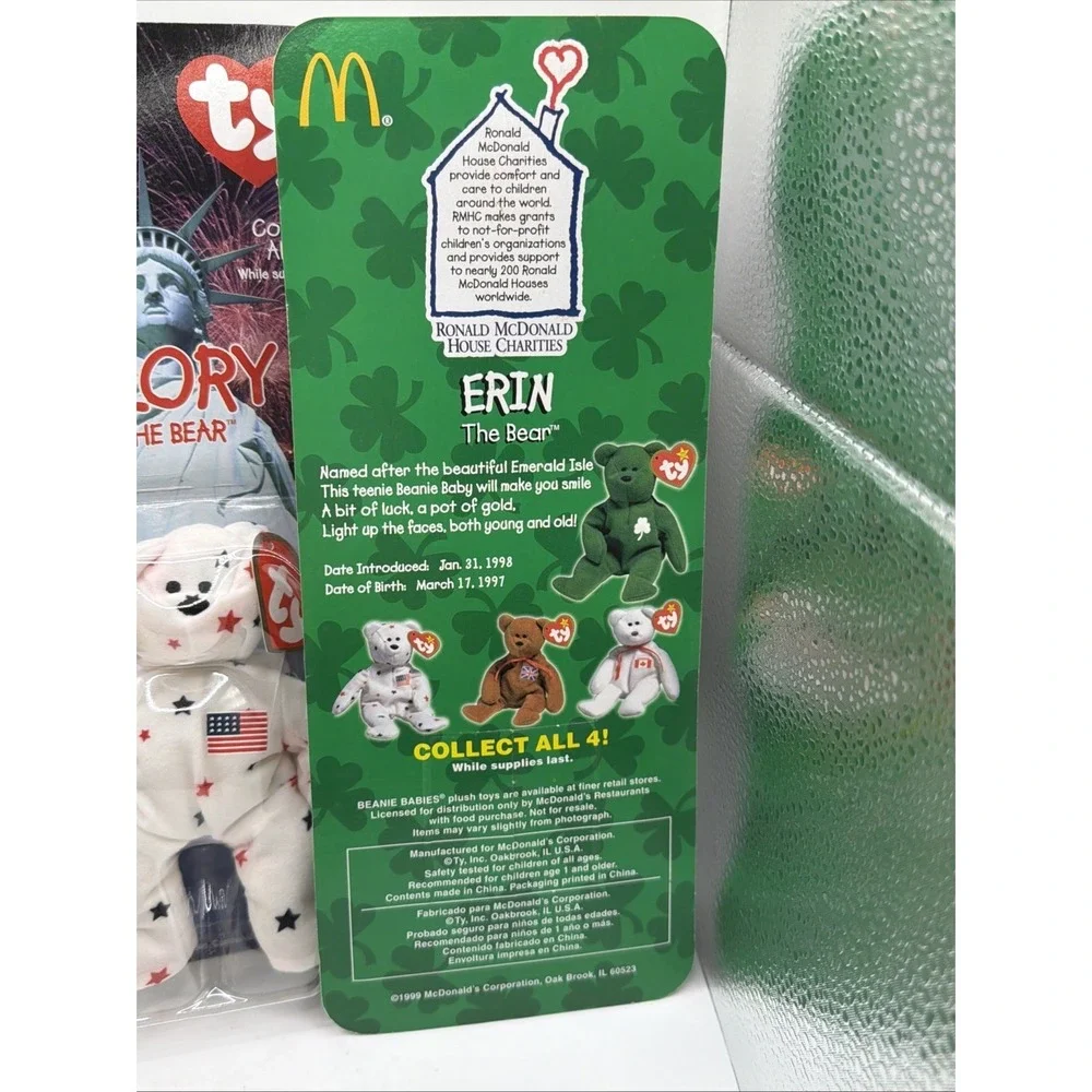 TY BEANIE BABIES MCDONALD'S INTERNATIONAL BEARS SET OF 4 RARE COLLECTABLE‎